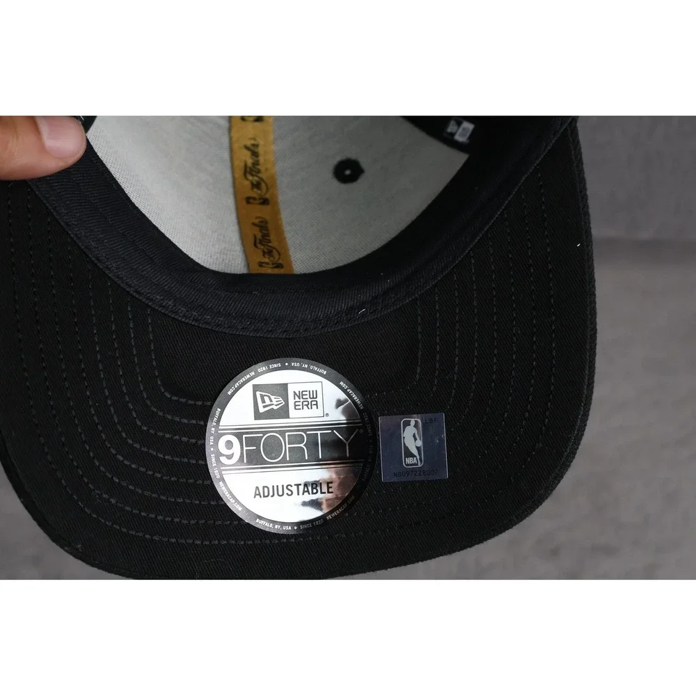NBA Finals Hat Cap Snap Back Mens One Size Black NBA Basketball 9FORTY New Era